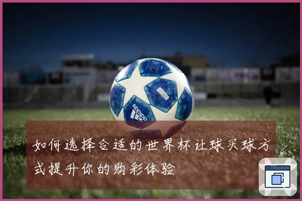 如何选择合适的世界杯让球买球方式提升你的购彩体验